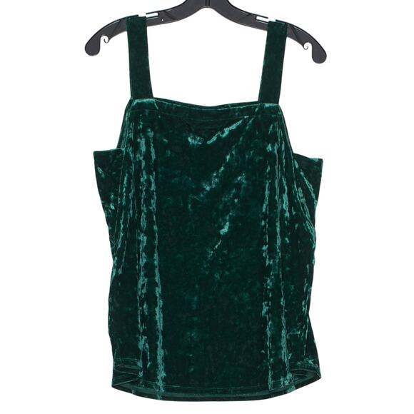 NWOT J Jill Tank Top Velvet Whimsigoth Witchy Fairy Grunge Goblin Green Medium - Picture 2 of 3